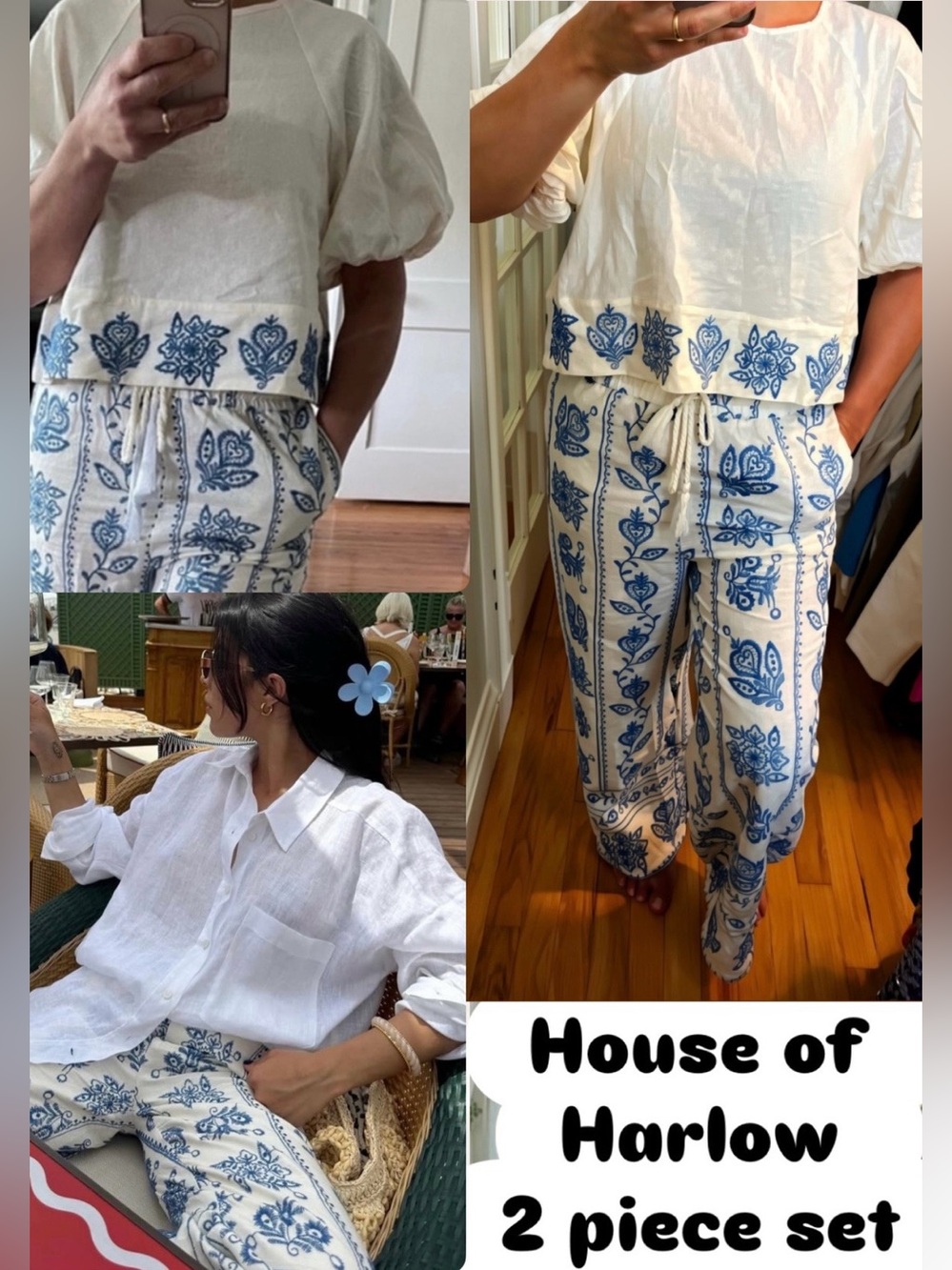 NWT (SET ) HOUSE OF HARLOW LINEN BLOUSE and Pants SIZE S and M
🚨FIRM PRICE